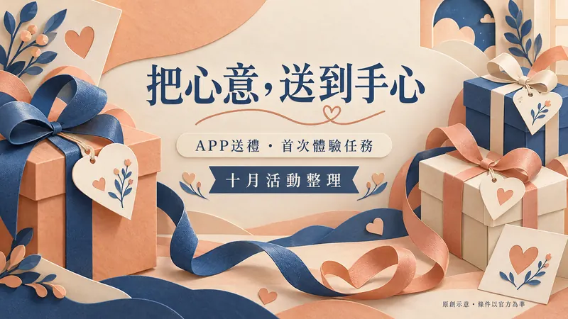把心意，送到手心原創紙雕立體示意；APP送禮・首次體驗任務