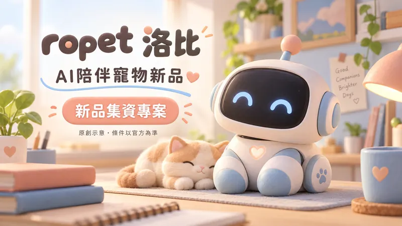ropet 洛比原創黏土玩具示意；AI陪伴寵物新品