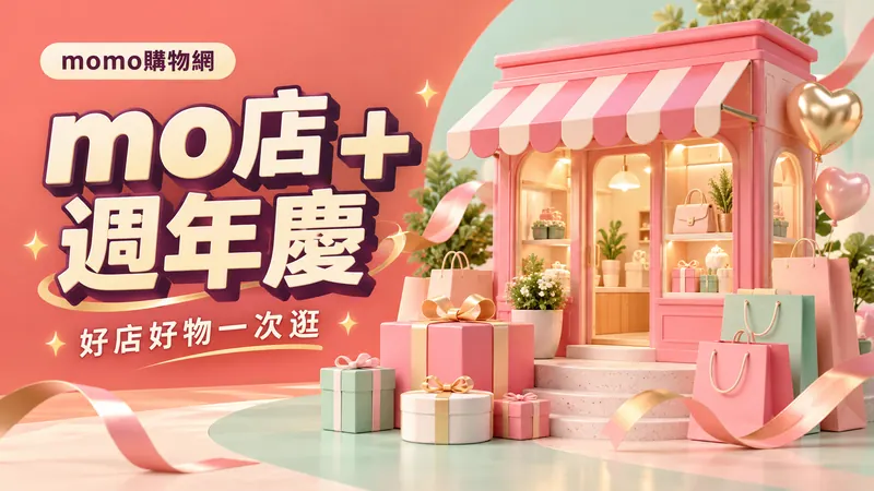 mo店＋週年慶，好店好物一次逛；粉紅店舖與購物禮盒